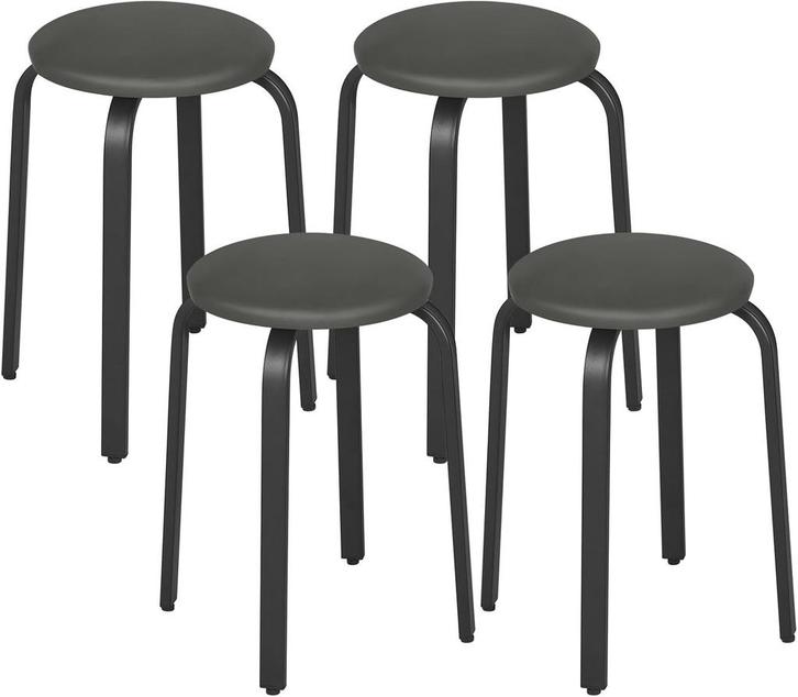 4x designkruk - zithoogte 47 cm - stapelbaar - eetkamerkruk, Huis en Inrichting, Barkrukken, Verzenden