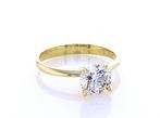 Ring - 14 karaat Geel goud - 1.06ct. tw. Diamant, Handtassen en Accessoires, Ringen, Nieuw