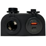 Opbouw USB-A QC3.0 + USB-C QC5.0  + sigarettenaansteker met, Auto-onderdelen, Ophalen of Verzenden, Nieuw