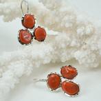 Corail rouge - Argent - Boucles doreilles - CORALLO, Antiquités & Art