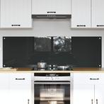 vidaXL Keuken Spatscherm 2 pcs Donkergrijs 80 x 50 cm gehard, Antiek en Kunst, Verzenden