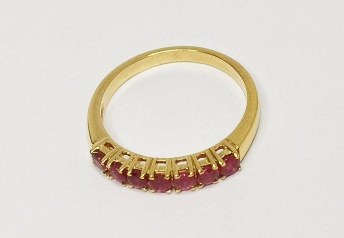 Bague - 18 carats Or jaune Rubis, Handtassen en Accessoires, Ringen