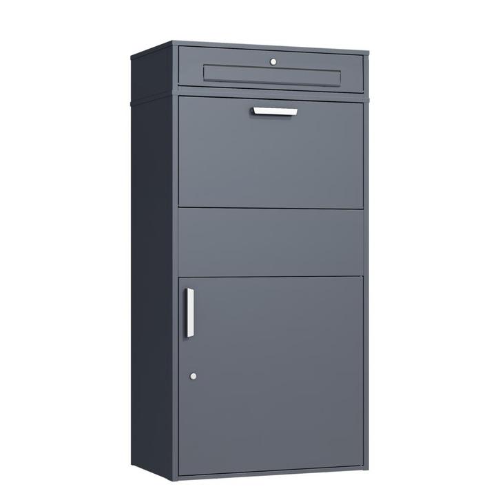 Pakketbrievenbus groot - 150 cm - staal - antraciet, Tuin en Terras, Brievenbussen, Nieuw, Ophalen of Verzenden