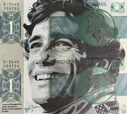 VEX - 2x Braziliaanse Cr$1: Ayrton Senna, Antiek en Kunst, Kunst | Schilderijen | Modern