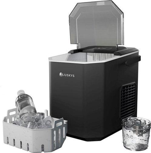 Tweedekans | Juskys IJsblokjesmachine IceOracle - Zwart -, Elektronische apparatuur, Koelkasten en IJskasten, Ophalen of Verzenden