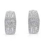 Oorbellen - 18 karaat Witgoud -  0.72ct. tw. Diamant, Nieuw