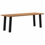 vidaXL Eettafel met natuurlijke rand 220x80x74 cm massief, Huis en Inrichting, Tafels | Eettafels, Verzenden, Nieuw