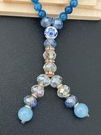 Rosario - Rare Blauwe Agaat Misbaha – Natuurlijke Steen, Verzamelen