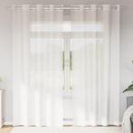 vidaXL Gordijnen voile met doorvoertules 2 st wit, Verzenden, Nieuw