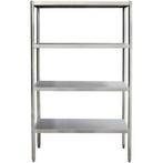Opbergrek | ECO | RVS | 4 Schappen (Verstelbaar) |, Zakelijke goederen, Verzenden, Nieuw in verpakking