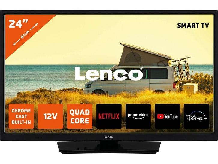 Lenco LED-2463BK (V2) - 24 Android Smart TV - Ingebouwde, Huis en Inrichting, Woonaccessoires | Overige, Nieuw, Verzenden