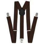 Fako Fashion® - Bretels - Effen - 100cm - Donkerbruin, Verzenden, Nieuw