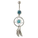 Fako Bijoux® - Navelpiercing - Dreamcatcher - Blauw, Verzenden, Nieuw