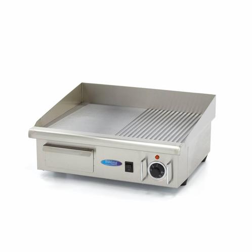 Plaque de gril - demi-rainuré - 55 cm - incl plateau, Elektronische apparatuur, Grillplaten, Verzenden
