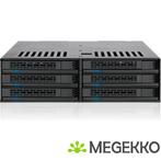 Icy Dock MB326SP-B 6x2,5  SATA  hot swap Rack (1U) Zwart, Computers en Software, Harde schijven, Verzenden, Nieuw