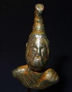 Oud-Romeins Bronzen buste van de bebaarde god Mars - 2e/1e