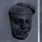 Gandhara Schisten hoofd van de mens - 3e-5e eeuw na Christus, Antiek en Kunst