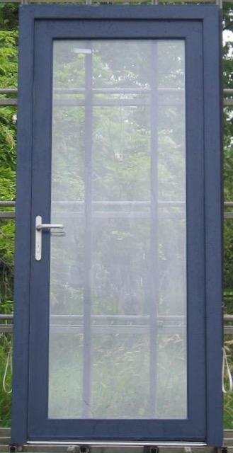 pvc buitendeur , achterdeur ,deur 100 x 220 creme/staalblauw beschikbaar voor biedingen