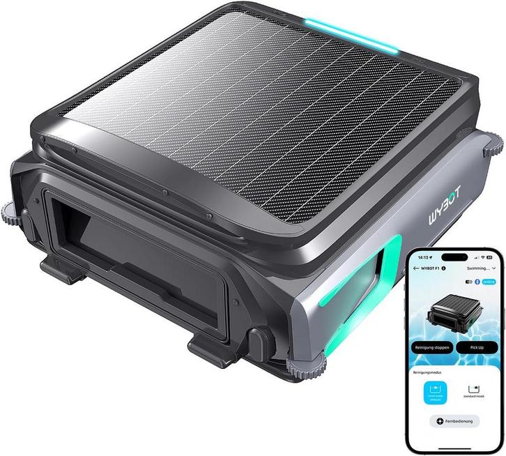 Zwembadrobot - Zwembadzuiger - Accu en app - Zwart - WYBOT F, Tuin en Terras, Zwembad-toebehoren, Nieuw, Verzenden