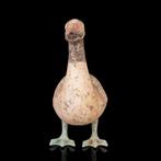 Oud-Chinees, Han-dynastie Aardewerken eend met bronzen poten, Antiek en Kunst