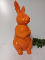 Beeld, fine statue of a orange rabbit - 54 cm - polyresin