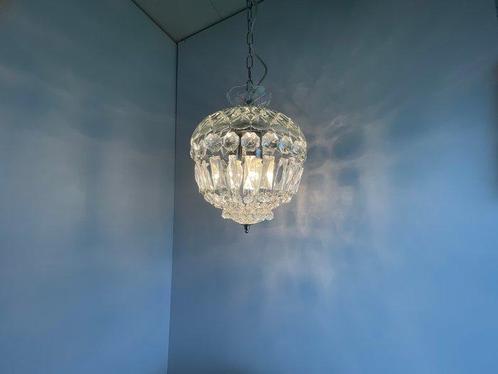 Lustre - Belle lampe suspendue lustre en verre taillé -, Antiek en Kunst, Antiek | Verlichting