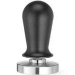 Koffie Tamper | Aluminium/RVS | Zwart | Veer | Ø58x100(h)mm, Verzenden, Nieuw in verpakking