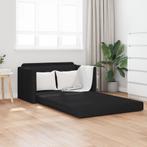 vidaXL Vloersofa Bed 2-in-1 Zwart 124x71x78 cm Stof, Verzenden, Nieuw