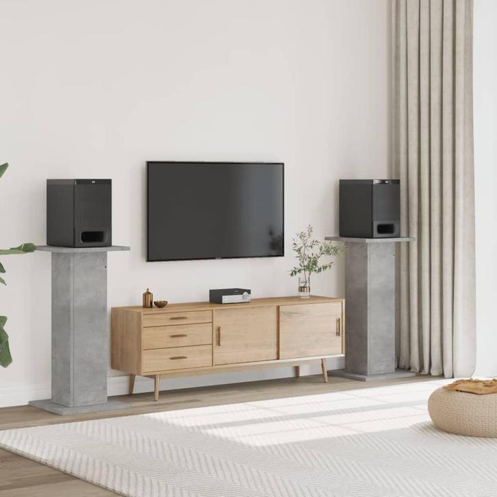 vidaXL Speakerstandaards 2 st 30x30x95 cm bewerkt hout, Audio, Tv en Foto, Luidsprekerboxen, Nieuw, Verzenden