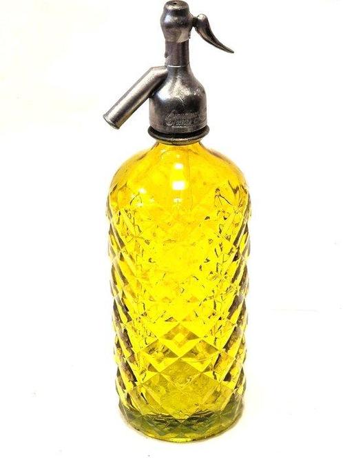 Bouteille - sifon jaune art déco, Antiek en Kunst, Antiek | Wandborden en Tegels
