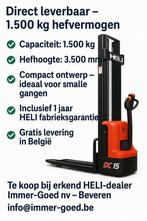 PROMO: HELI CDD15J met 3,5 m hefhoogte met ingebouwde lader, 1000 tot 2000 kg, Elektrisch, Stapelaar, Heli