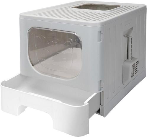 Nobleza Kattenbak met lade - Kattentoilet - 48x38x38cm - Gri, Dieren en Toebehoren, Overige Dieren-accessoires, Verzenden