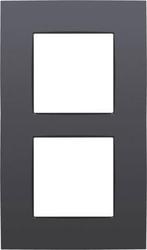 Niko, tweevoudige afdekplaat, Intense Anthracite, 60 mm cent, Doe-het-zelf en Bouw, Elektriciteit en Kabels, Verzenden, Nieuw