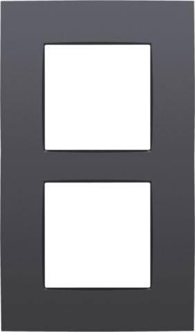 Niko, tweevoudige afdekplaat, Intense Anthracite, 60 mm cent, Verzenden