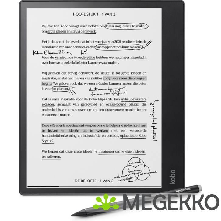 Kobo Elipsa 2E e-reader zwart, Computers en Software, Overige Computers en Software, Nieuw, Verzenden