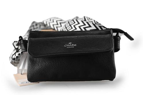 Charm London Tas Zwart | 5% extra korting, Handtassen en Accessoires, Tassen | Damestassen, Zwart, Zo goed als nieuw, Verzenden