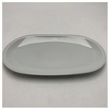 Bieden: Oval Ceramic Tray 35 cm with Chrome Finish and CRN beschikbaar voor biedingen