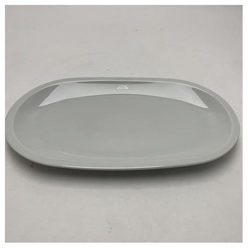 Bieden: Oval Ceramic Tray 35 cm with Chrome Finish and CRN, Huis en Inrichting, Keuken | Servies, Ophalen of Verzenden