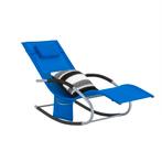 Tweedekans | SoBuy Ligstoel OGS28-KB - Met Schommelpoten en, Tuin en Terras, Ophalen of Verzenden, Nieuw
