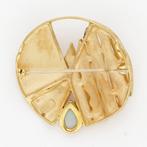 Broche - 14 karaat Geel goud - Opaal