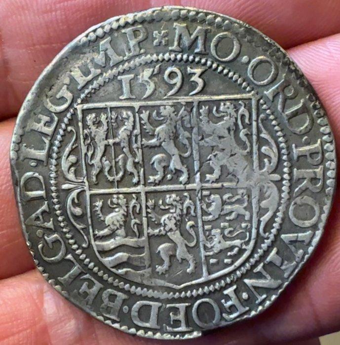 Nederland, Zeeland Sir Robert Dudley. Leicester Rijksdaalder, Postzegels en Munten, Munten | Nederland