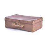 Vintage bruine koffer | Oude brocante reiskoffer | bagage
