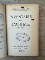 Signé ; Georges Duhamel - Inventaire De LAbime [envoi