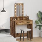 vidaXL Kaptafel met LED Verlichting - Vintage Houtlook,, Huis en Inrichting, Verzenden, Nieuw