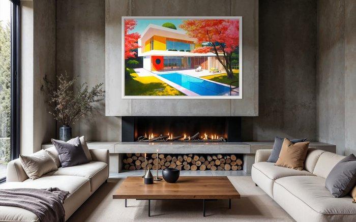 KOYA (1967) - Orange Bud Toile 1/1 (XXL), Antiek en Kunst, Kunst | Designobjecten