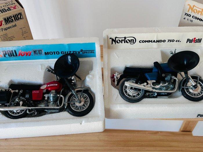 Polistil, Politoys - Model motorfiets (2) - MS102 1:15 Moto, Hobby en Vrije tijd, Modelauto's | 1:5 tot 1:12