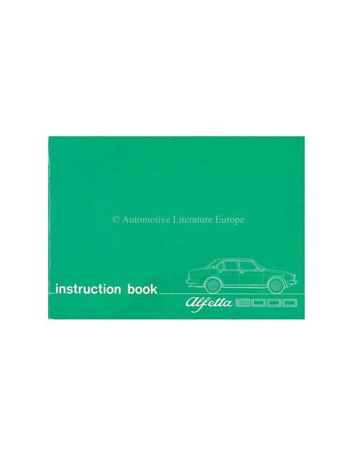 1977 ALFA ROMEO ALFETTA 2000 INSTRUCTIEBOEKJE ENGELS, Auto diversen, Handleidingen en Instructieboekjes