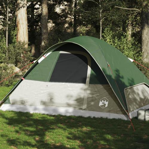 vidaXL Koepeltent 6-persoons waterdicht groen, Caravanes & Camping, Tentes, Envoi