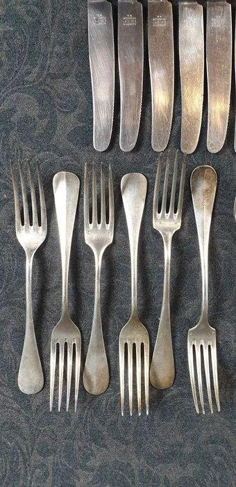 Christofle, Gebruder Hepp - Bestekset - Staal, Verzilverd, Antiek en Kunst, Antiek | Meubels | Tafels