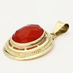 Hanger - 14 karaat Geel goud - Carneool
